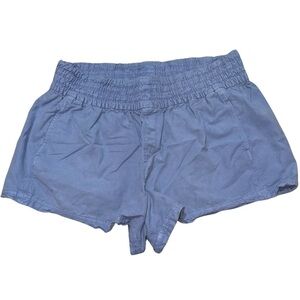 Aerie Blue High Waist Shorts with Relaxed Fit